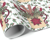 Cadeau Papier d'emballage de tasse de café de Noël (Coin rond)