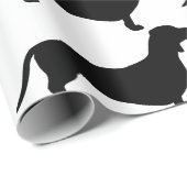 Cadeau Papier d'emballage de teckel (Coin rond)