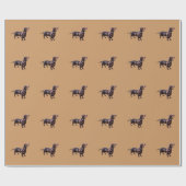 Cadeau Papier d'emballage de teckel brillant (Plat)