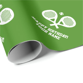 Cadeau Papier d'emballage de tennis fait sur commande de