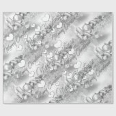 Cadeau Papier d'emballage de thème monochrome de Noël (Plat)