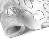 Cadeau Papier d'emballage de thème monochrome de Noël (Coin rond)