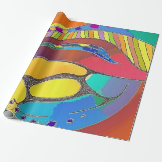 Cadeau Papier d'emballage de toile de conception (Déroulé)