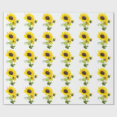 Cadeau Papier d'emballage de tournesol (Plat)