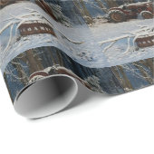 Cadeau papier d'emballage de tracteur (Coin rond)