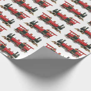 Cadeau Papier d'emballage de train vintage esthétique