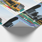 Cadeau Papier d'emballage de tram de ville (Coin)