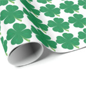 Cadeau Papier d'emballage de trèfle de 4 feuilles (Coin rond)