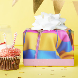 Cadeau papier d'emballage de trois poupées