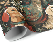 Cadeau Papier d'emballage de vacances (Coin rond)