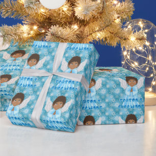 Cadeau Papier d'emballage de vacances d'ange de Noël