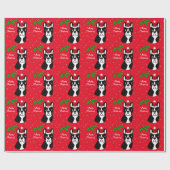 Cadeau Papier d'emballage de vacances de Boston Terrier (Plat)