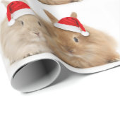 Cadeau Papier d'emballage de vacances de lapin de Noël (Coin rond)