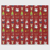 Cadeau Papier d'emballage de vacances de Noël de (Plat)