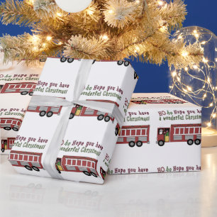 Cadeau Papier d'emballage de vacances de Père Noël de