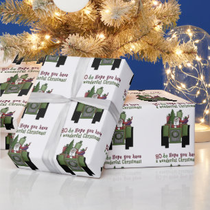 Cadeau Papier d'emballage de vacances de Père Noël de