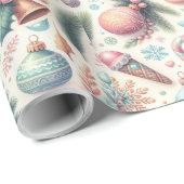 Cadeau Papier d'emballage de vacances festif (Coin rond)