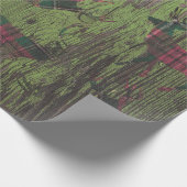 Cadeau Papier d'emballage de vacances vertes rustiques de (Coin)