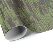 Cadeau Papier d'emballage de vacances vertes rustiques de (Coin rond)