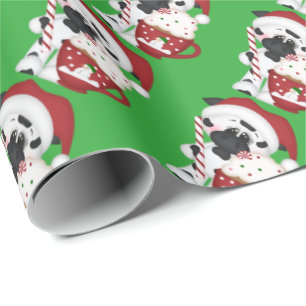 Cadeau Papier d'emballage de vache à cacao de Noël