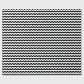 Cadeau Papier d'emballage de vagues noires et blanches (Plat)