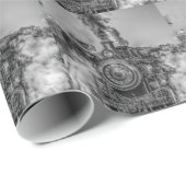 Cadeau Papier d'emballage de vapeur de conception vintage (Coin rond)