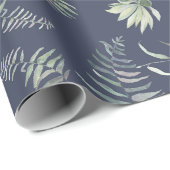 Cadeau Papier d'emballage de verdure florale (Coin rond)