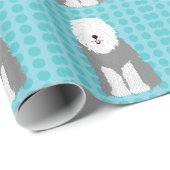 Cadeau Papier d'emballage de vieux chien de berger (Coin rond)