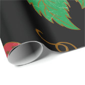 Cadeau Papier d'emballage de vigne de fraise (Coin rond)