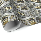 Cadeau Papier d'emballage de vitesses en métal de (Coin rond)