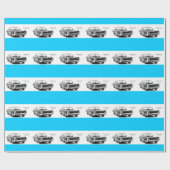 Cadeau Papier d'emballage de voiture classique (Plat)