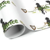 Cadeau Papier d'emballage de Wordle de danse d'Irlandais (Coin rond)