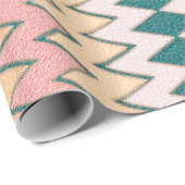 Cadeau Papier d'emballage de zigzag de Chevron de (Coin rond)