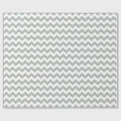 Cadeau Papier d'emballage de zigzag de Chevron de gris (Plat)