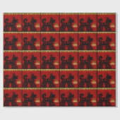 Cadeau Papier d'emballage de zodiaque chinois d'année de (Plat)