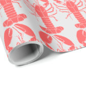 Cadeau Papier d'emballage d'écrevisses rouges et (Coin rond)