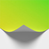 Cadeau Papier d'emballage dégradé vert et jaune néon (Coin)