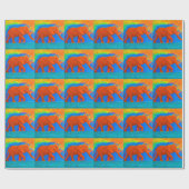 Cadeau Papier d'emballage d'éléphant (Plat)