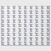 Cadeau Papier d'emballage d'éléphant adorable (Plat)