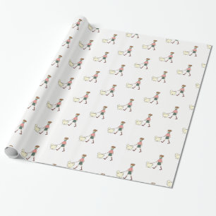 Cadeau Papier d'emballage Démarcheur de chien