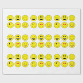 Cadeau Papier d'emballage d'Emoji (Plat)