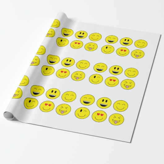 Cadeau Papier d'emballage d'Emoji (Déroulé)
