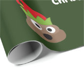 Cadeau Papier d'emballage d'Emoji de dunette de Noël (Coin rond)