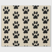 Cadeau Papier d'emballage d'empreinte de patte (Plat)