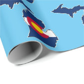 Cadeau Papier d'emballage d'ensemble du Michigan de (Coin rond)