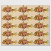 Cadeau papier d'emballage d'enveloppement de poisson (Plat)