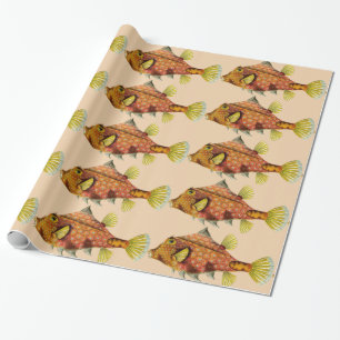 Cadeau papier d'emballage d'enveloppement de poisson