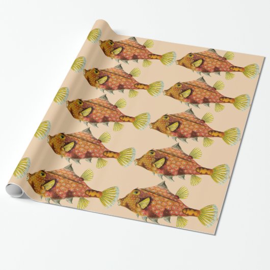 Cadeau papier d'emballage d'enveloppement de poisson (Déroulé)
