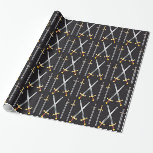 Cadeau papier d'emballage d'épées
