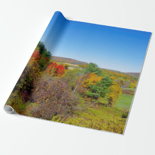 Cadeau Papier d'emballage des couleurs d'automne
